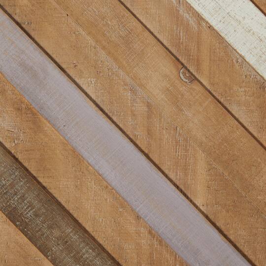 Set of 2 Brown Wood Farmhouse Abstract Wall Decor, 16" x 39"